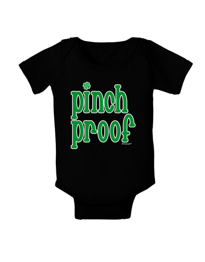 Pinch Proof - St. Patrick's Day Baby Bodysuit Dark by TooLoud-Baby Romper-TooLoud-Black-06-Months-Davson Sales