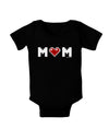 Mom Pixel Heart Baby Bodysuit Dark-Baby Romper-TooLoud-Black-06-Months-Davson Sales