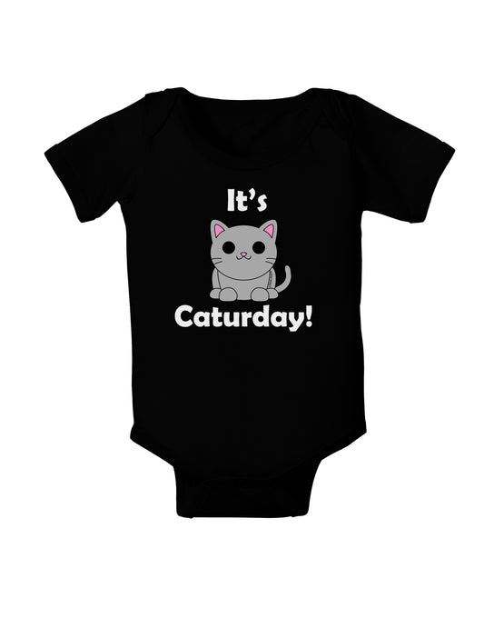 It's Caturday Cute Cat Design Baby Bodysuit Dark by TooLoud-Baby Romper-TooLoud-Black-06-Months-Davson Sales