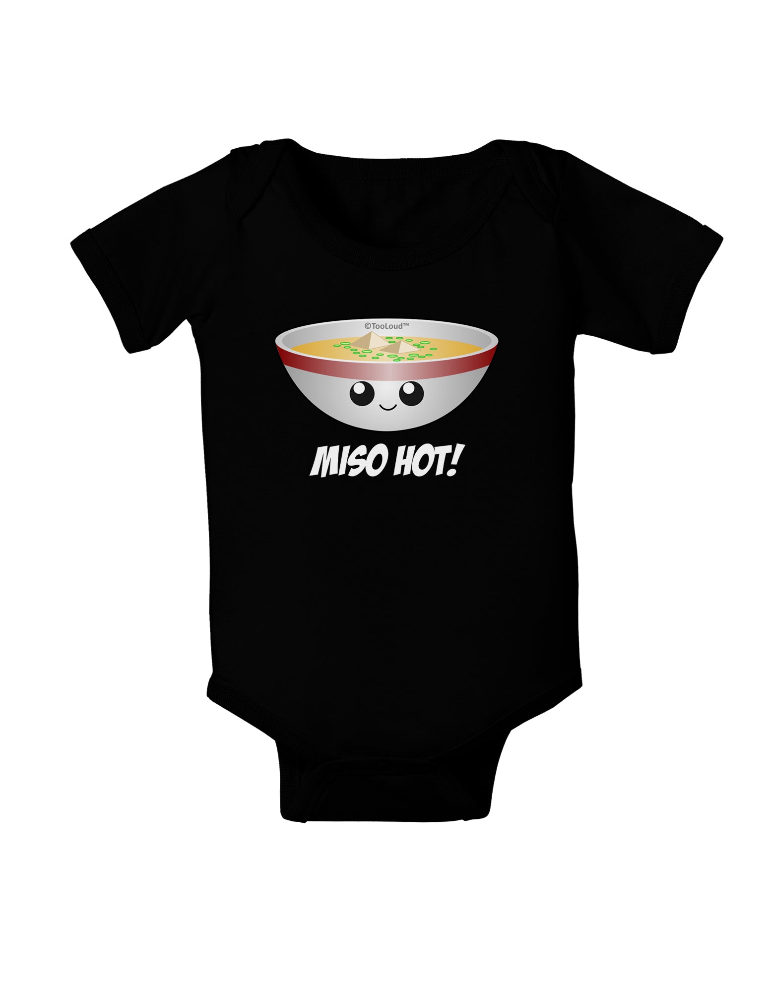 Miso Hot - Cute Miso Soup Bowl Baby Bodysuit Dark by TooLoud-Baby Romper-TooLoud-Black-06-Months-Davson Sales