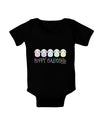 Cute Pastel Bunnies - Hoppy Easter Baby Bodysuit Dark by TooLoud-Baby Romper-TooLoud-Black-06-Months-Davson Sales