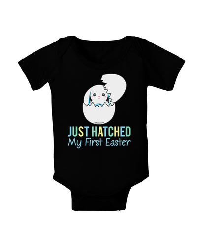 Just Hatched - My First Easter - Blue Baby Bodysuit Dark by TooLoud-Baby Romper-TooLoud-Black-06-Months-Davson Sales