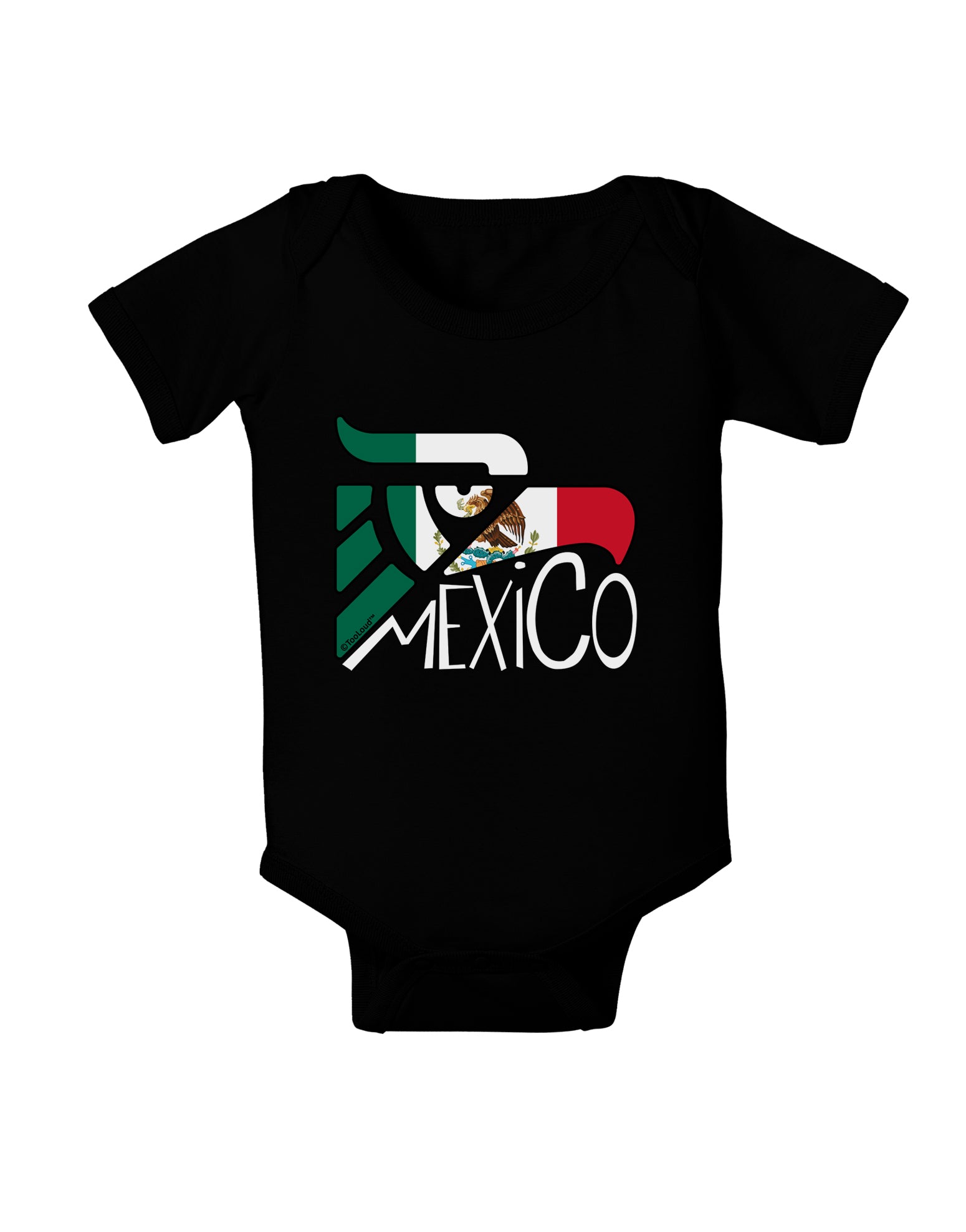 Mexico Eagle Symbol - Mexican Flag - Mexico Baby Bodysuit Dark by TooLoud-Baby Romper-TooLoud-Black-06-Months-Davson Sales
