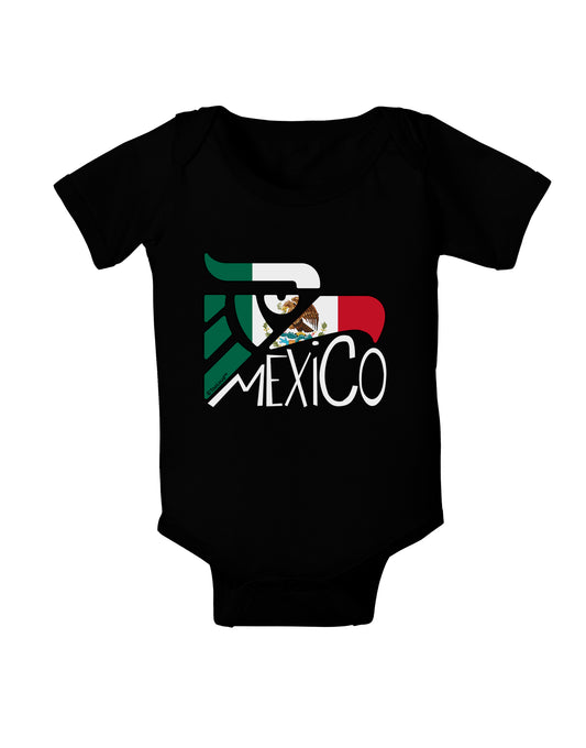 Mexico Eagle Symbol - Mexican Flag - Mexico Baby Bodysuit Dark by TooLoud-Baby Romper-TooLoud-Black-06-Months-Davson Sales