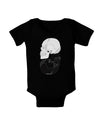 White And Black Inverted Skulls Baby Bodysuit Dark by TooLoud-Baby Romper-TooLoud-Black-06-Months-Davson Sales