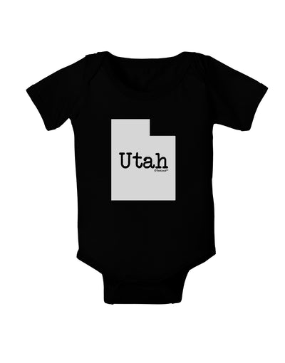 Utah - United States Shape Baby Bodysuit Dark by TooLoud-Baby Romper-TooLoud-Black-06-Months-Davson Sales