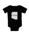 Arizona - United States Shape Baby Bodysuit Dark by TooLoud-Baby Romper-TooLoud-Black-06-Months-Davson Sales