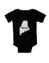 Maine - United States Shape Baby Bodysuit Dark by TooLoud-TooLoud-Black-06-Months-Davson Sales
