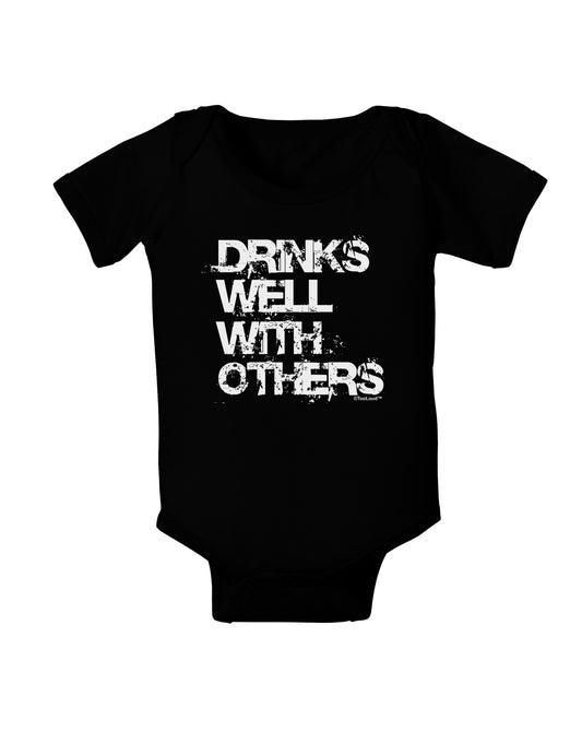 Drinks Well With Others Baby Bodysuit Dark by TooLoud-Baby Romper-TooLoud-Black-06-Months-Davson Sales
