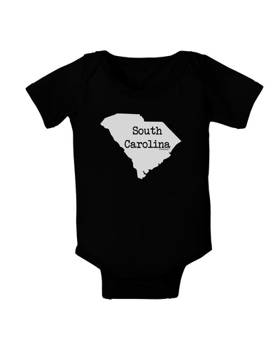 South Carolina - United States Shape Baby Bodysuit Dark by TooLoud-Baby Romper-TooLoud-Black-06-Months-Davson Sales