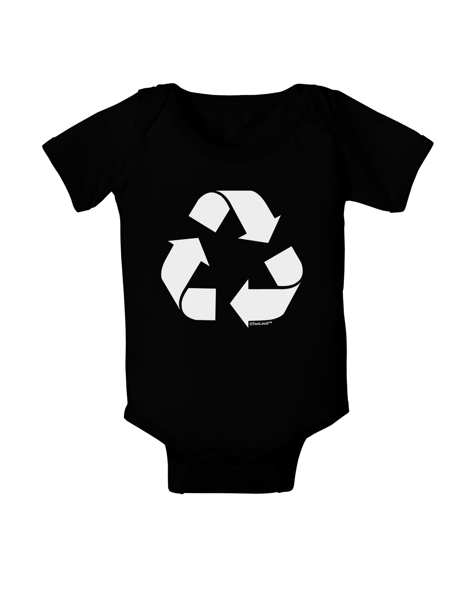 Recycle Black and White Baby Bodysuit Dark by TooLoud-Baby Romper-TooLoud-Black-06-Months-Davson Sales