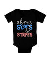 Oh My Stars and Stripes - Patriotic Design Baby Bodysuit Dark-Baby Romper-TooLoud-Black-06-Months-Davson Sales