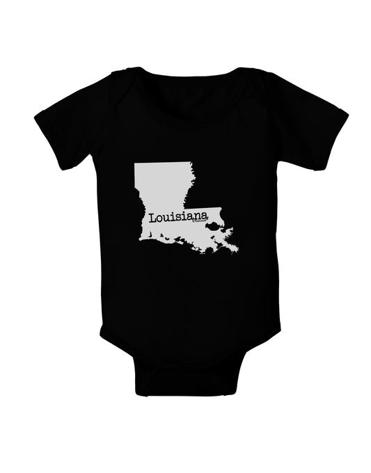 Louisiana - United States Shape Baby Bodysuit Dark by TooLoud-Baby Romper-TooLoud-Black-06-Months-Davson Sales