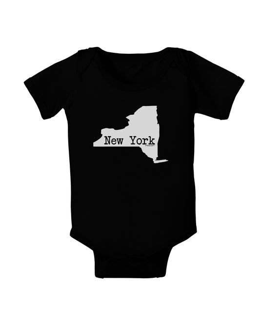 New York - United States Shape Baby Bodysuit Dark by TooLoud-Baby Romper-TooLoud-Black-06-Months-Davson Sales