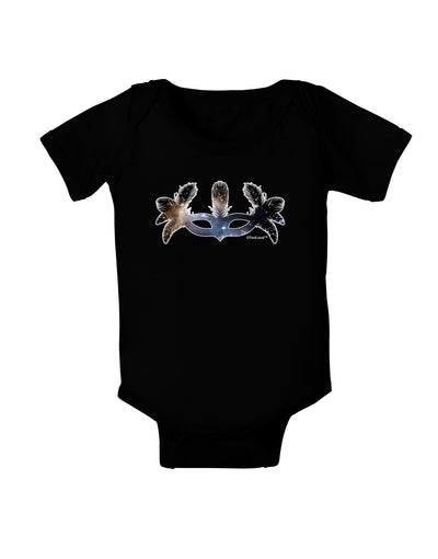 Galaxy Masquerade Mask Baby Bodysuit Dark by TooLoud-Baby Romper-TooLoud-Black-06-Months-Davson Sales