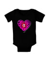 Water Droplet Heart Magenta Baby Bodysuit Dark by TooLoud-Baby Romper-TooLoud-Black-06-Months-Davson Sales