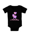 Cute First Birthday Hippo - Pink and Purple Baby Bodysuit Dark by TooLoud-Baby Romper-TooLoud-Black-06-Months-Davson Sales