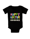 Happy Easter - Tulips Baby Bodysuit Dark by TooLoud-Baby Romper-TooLoud-Black-06-Months-Davson Sales