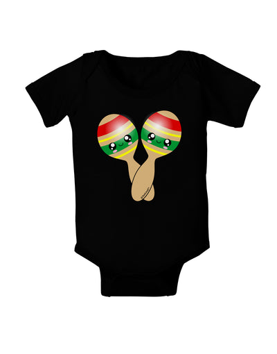 Cute Maracas Design Baby Bodysuit Dark by TooLoud-Baby Romper-TooLoud-Black-06-Months-Davson Sales