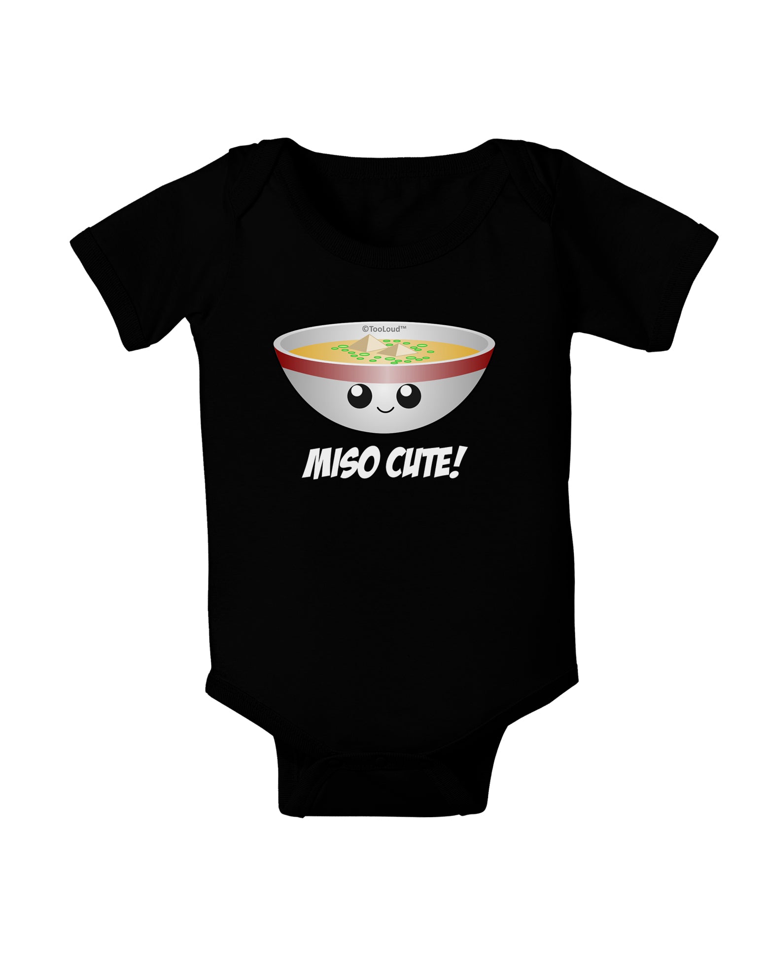 Miso Cute - Cute Miso Soup Bowl Baby Bodysuit Dark by TooLoud-Baby Romper-TooLoud-Black-06-Months-Davson Sales