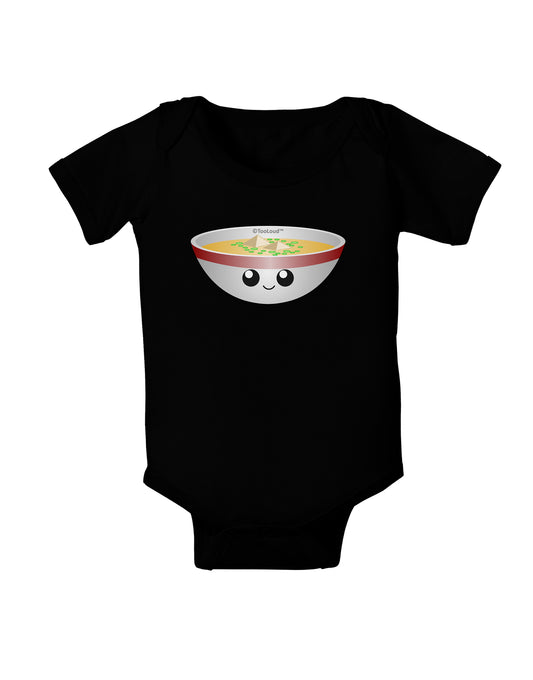 Cute Miso Soup Bowl Baby Bodysuit Dark by TooLoud-Baby Romper-TooLoud-Black-06-Months-Davson Sales