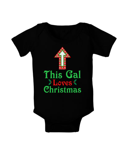 This Gal Loves Christmas Cute Baby Bodysuit Dark-Baby Romper-TooLoud-Black-06-Months-Davson Sales