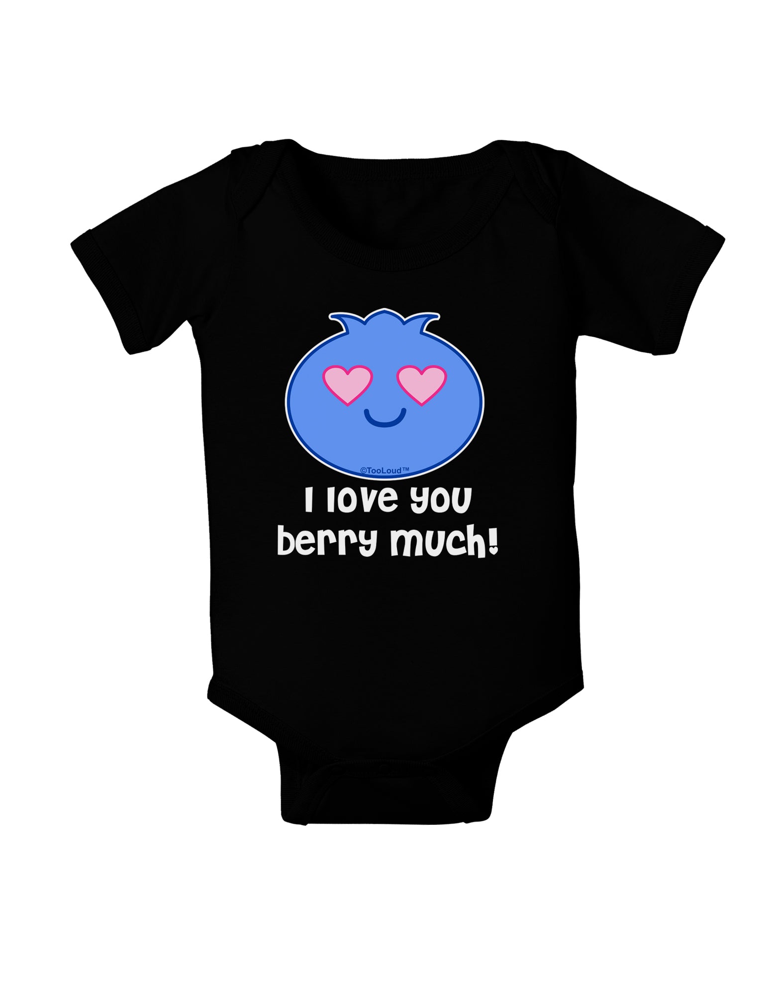 I Love You Berry Much Baby Bodysuit Dark by TooLoud-Baby Romper-TooLoud-Black-06-Months-Davson Sales