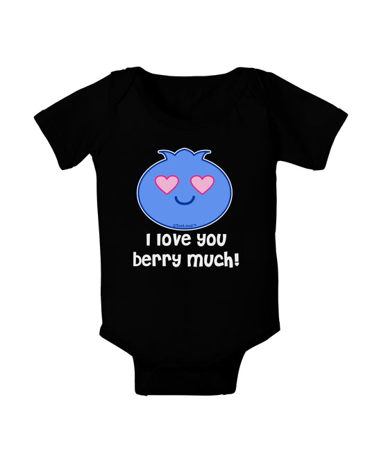 I Love You Berry Much Baby Bodysuit Dark by TooLoud-Baby Romper-TooLoud-Black-06-Months-Davson Sales