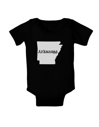 Arkansas - United States Shape Baby Bodysuit Dark by TooLoud-Baby Romper-TooLoud-Black-06-Months-Davson Sales