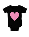 Big Pink Heart Valentine's Day Baby Bodysuit Dark-Baby Romper-TooLoud-Black-06-Months-Davson Sales