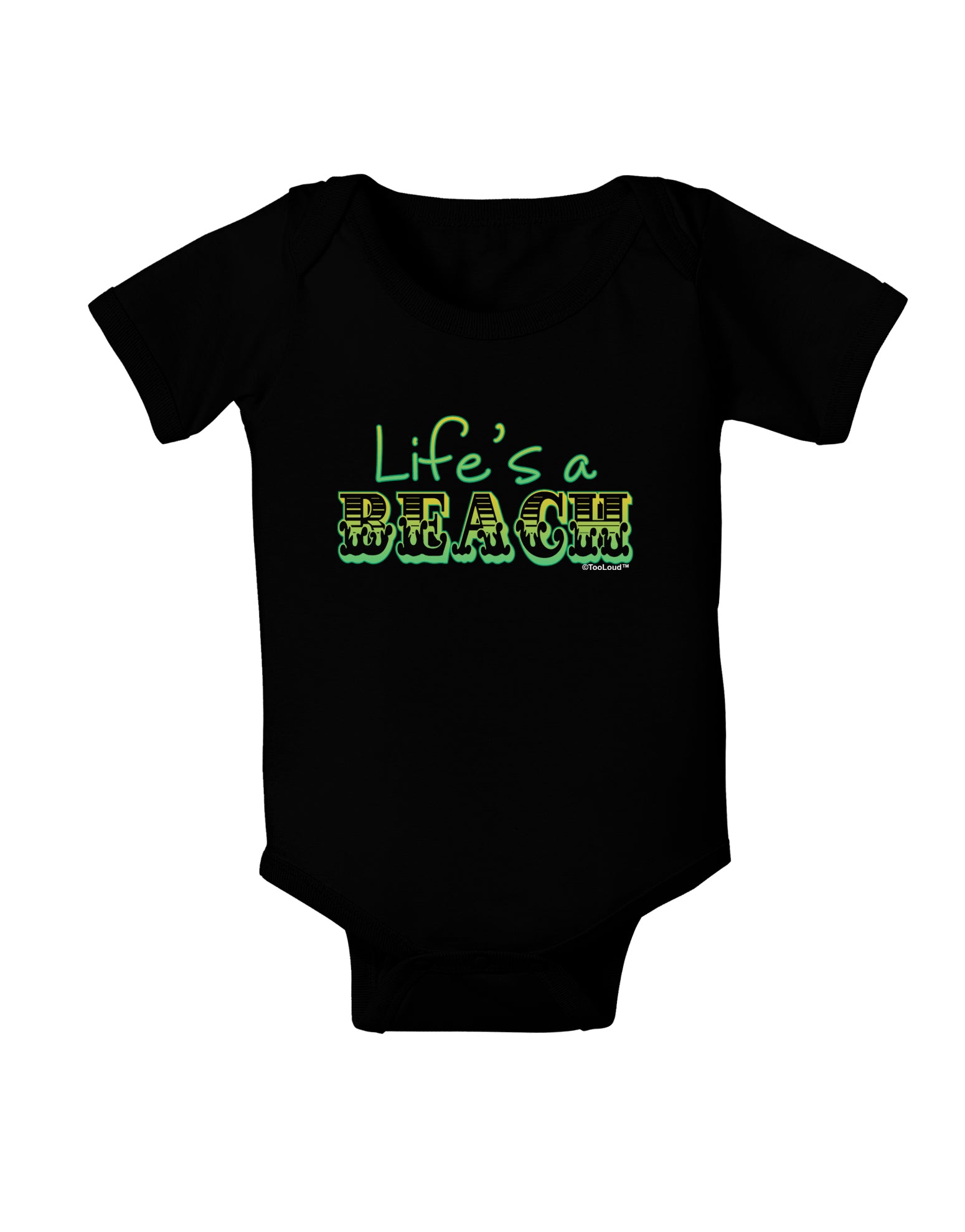Lifes a Beach Color Baby Bodysuit Dark by TooLoud-Baby Romper-TooLoud-Black-06-Months-Davson Sales