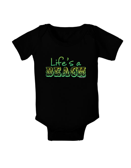 Lifes a Beach Color Baby Bodysuit Dark by TooLoud-Baby Romper-TooLoud-Black-06-Months-Davson Sales