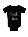 Beach Please - Summer Colors Baby Bodysuit Dark-Baby Romper-TooLoud-Black-06-Months-Davson Sales