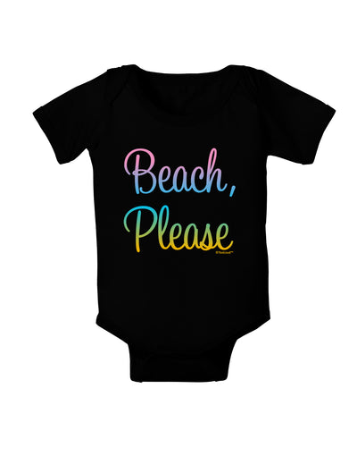 Beach Please - Summer Colors Baby Bodysuit Dark-Baby Romper-TooLoud-Black-06-Months-Davson Sales