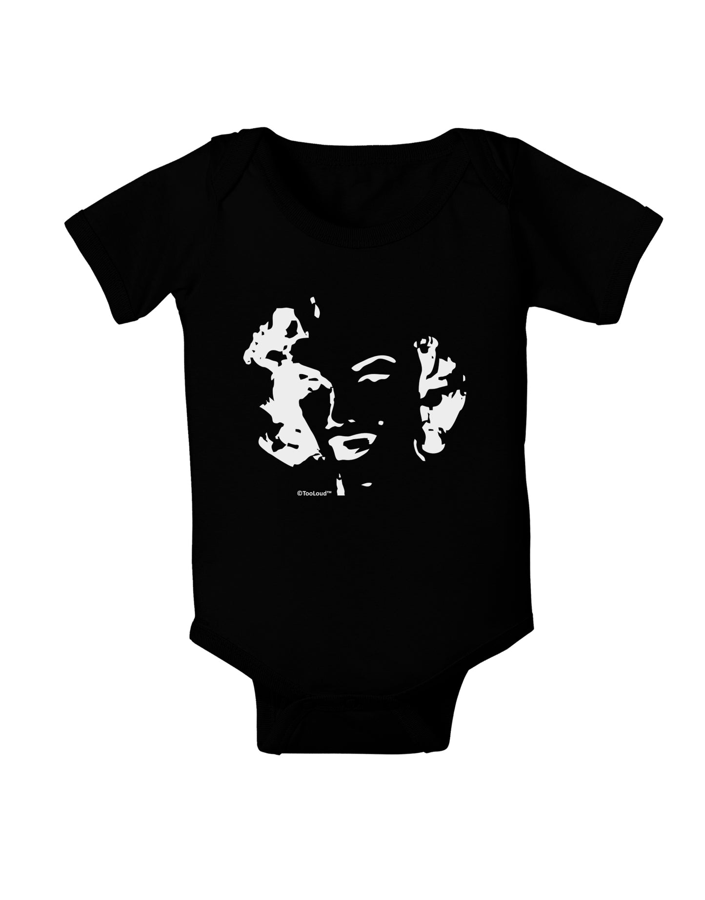 Marilyn Monroe Cutout Design Baby Bodysuit Dark by TooLoud-Baby Romper-TooLoud-Black-06-Months-Davson Sales