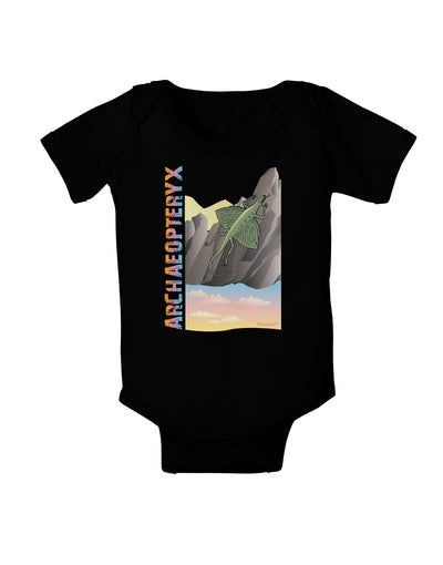 Archaopteryx - With Name Baby Bodysuit Dark by TooLoud-Baby Romper-TooLoud-Black-06-Months-Davson Sales