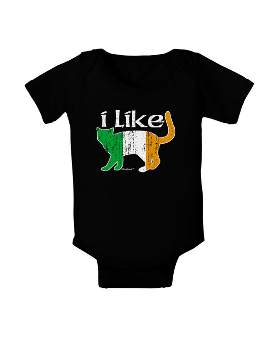 I Like Irish Cat Silhouette Baby Bodysuit Dark by TooLoud-Baby Romper-TooLoud-Black-06-Months-Davson Sales