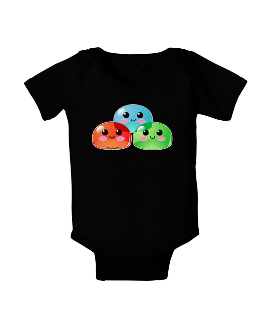 Cute RPG Slime - Trio Baby Bodysuit Dark by TooLoud-Baby Romper-TooLoud-Black-06-Months-Davson Sales