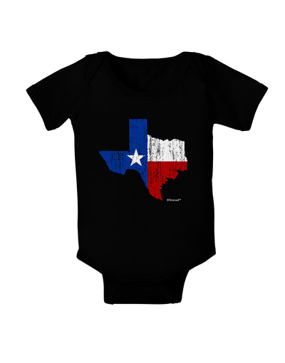 State of Texas Flag Design - Distressed Baby Bodysuit Dark-Baby Romper-TooLoud-Black-06-Months-Davson Sales