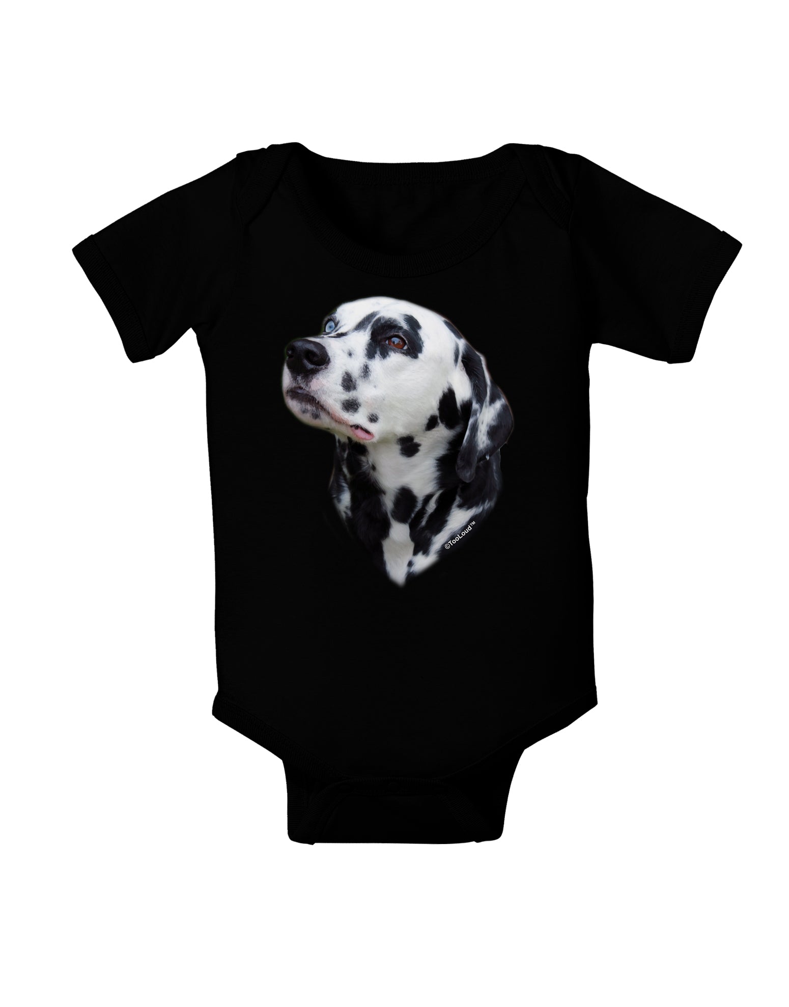 Dalmatian Portrait Baby Bodysuit Dark by TooLoud-Baby Romper-TooLoud-Black-06-Months-Davson Sales