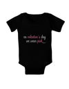 On Valentine's Day We Wear Pink Baby Bodysuit Dark by TooLoud-Baby Romper-TooLoud-Black-06-Months-Davson Sales