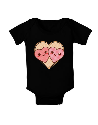 Super Cute Kawaii Hearts Baby Bodysuit Dark-Baby Romper-TooLoud-Black-06-Months-Davson Sales