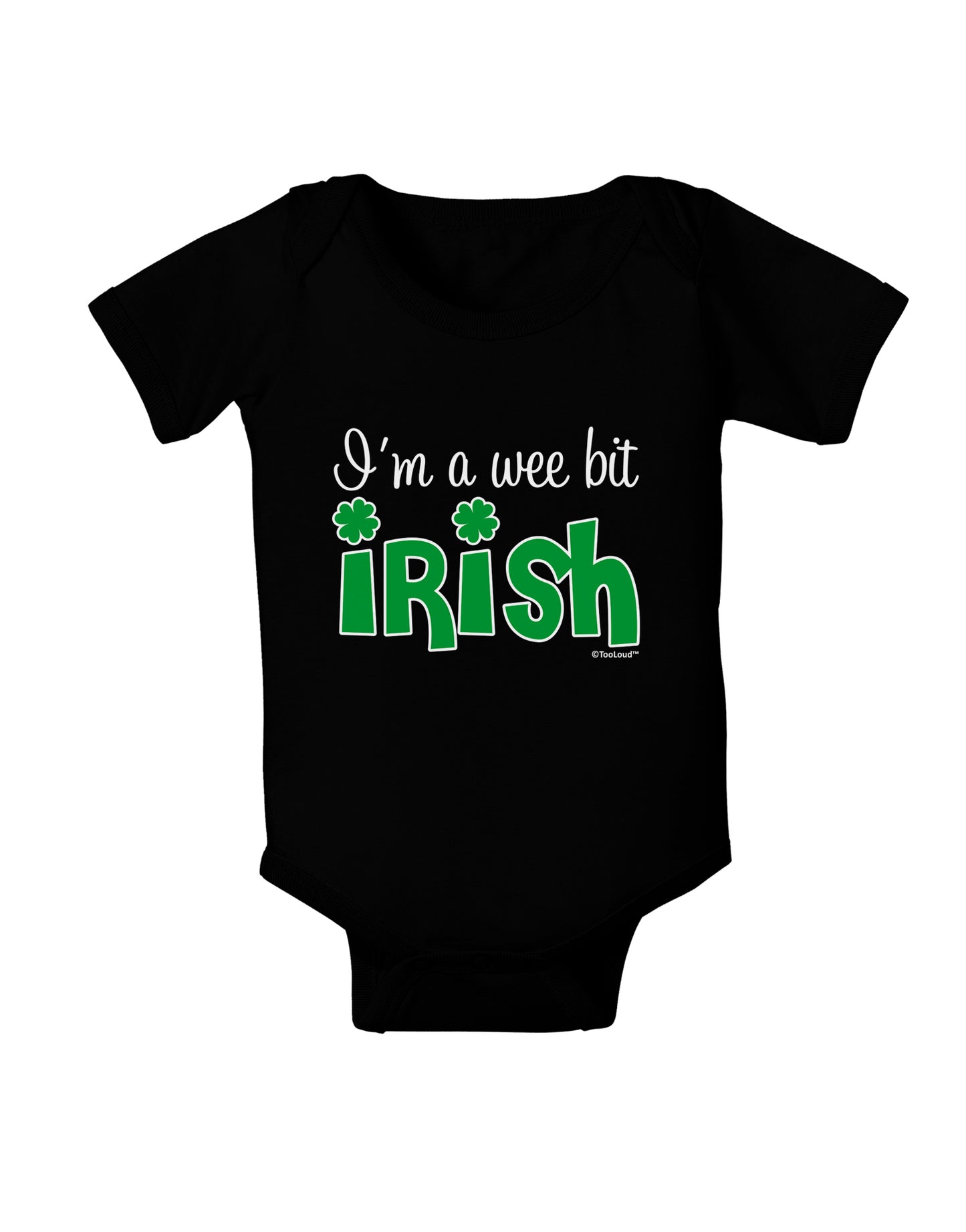 I'm A Wee Bit Irish Baby Bodysuit Dark by TooLoud-Baby Romper-TooLoud-Black-06-Months-Davson Sales