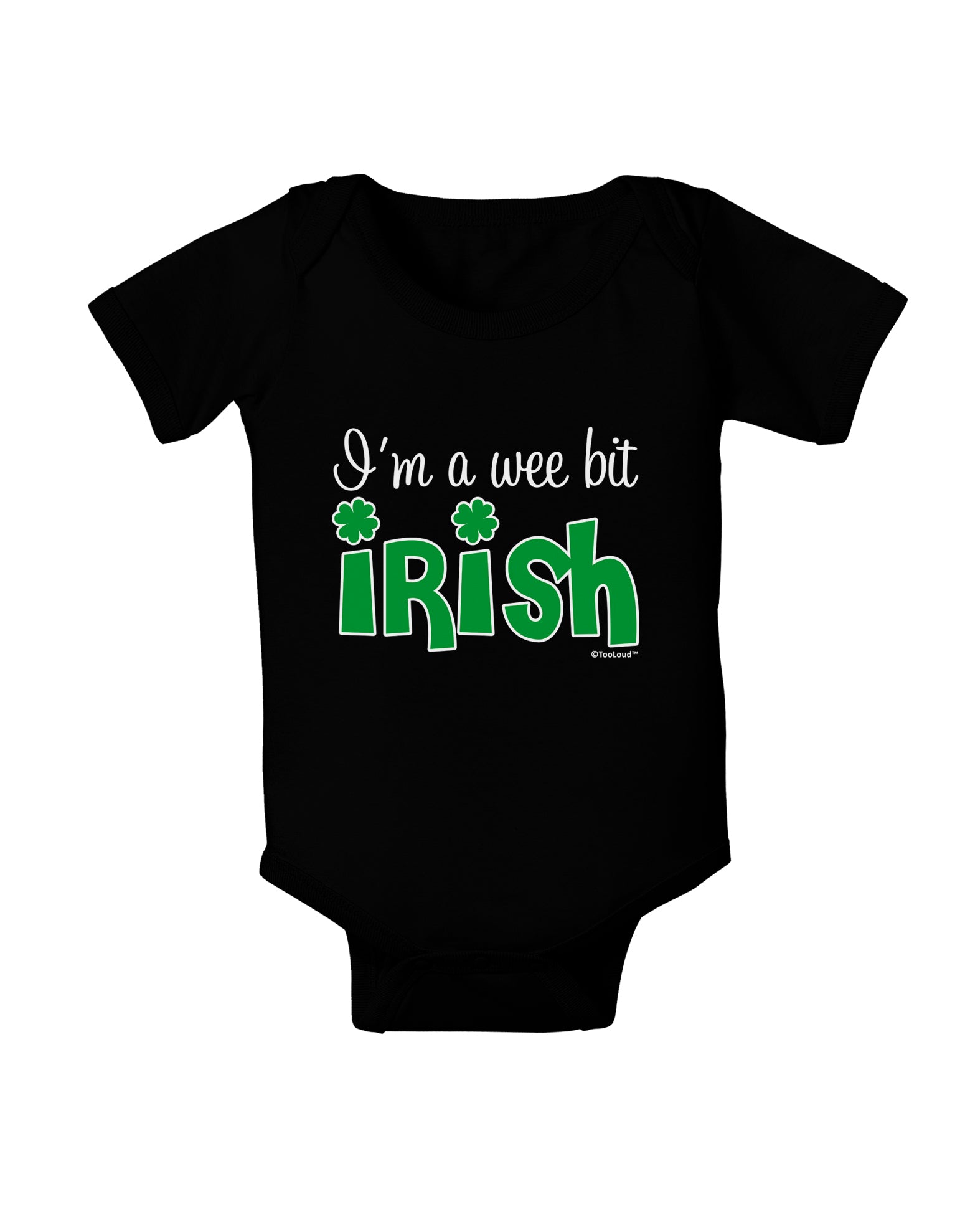 I'm A Wee Bit Irish Baby Bodysuit Dark by TooLoud-Baby Romper-TooLoud-Black-06-Months-Davson Sales