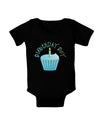 Birthday Boy - Candle Cupcake Baby Bodysuit Dark by TooLoud-Baby Romper-TooLoud-Black-06-Months-Davson Sales