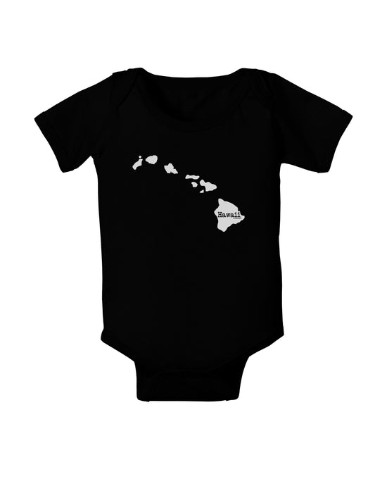 Hawaii - United States Shape Baby Bodysuit Dark by TooLoud-Baby Romper-TooLoud-Black-06-Months-Davson Sales