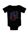 Patriotic Fireworks with Bursting Stars Baby Bodysuit Dark by TooLoud-Baby Romper-TooLoud-Black-06-Months-Davson Sales