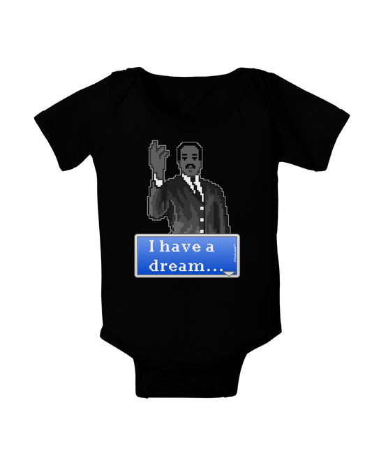 I have a Dream Pixel Art Baby Bodysuit Dark by TooLoud-Baby Romper-TooLoud-Black-06-Months-Davson Sales