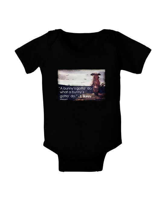 A Bunny's Gotta Do - Easter Bunny Baby Bodysuit Dark by TooLoud-Baby Romper-TooLoud-Black-06-Months-Davson Sales