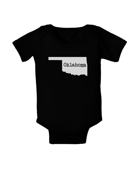 Oklahoma - United States Shape Baby Bodysuit Dark by TooLoud-Baby Romper-TooLoud-Black-06-Months-Davson Sales